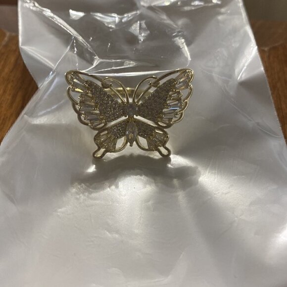 WOMEN Adjustable Butterfly Ring - Picture 2 of 6